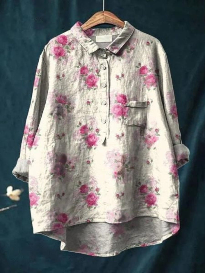 Romantic Longsleeve Blouse in Blumenmuster  5