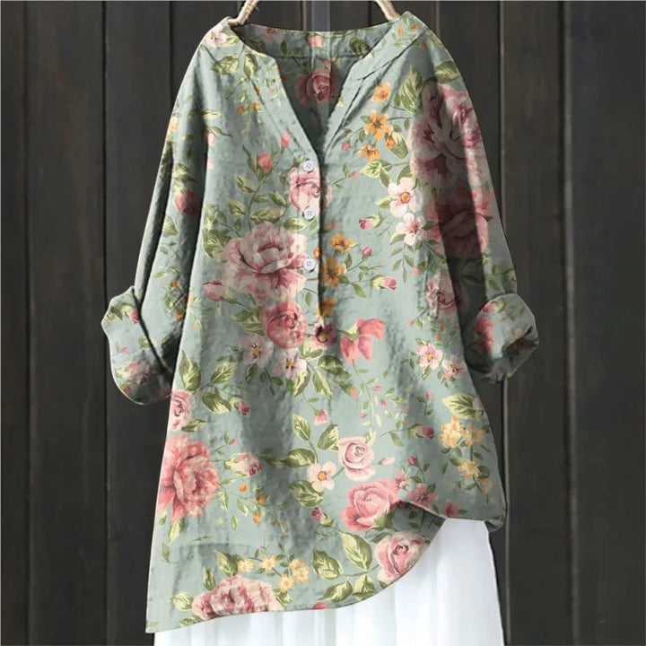Romantic Vintage Blouse in Light Green