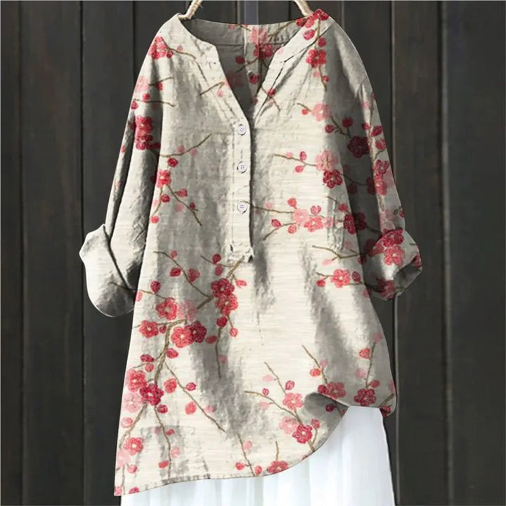 Romantic Vintage Blouse in Red