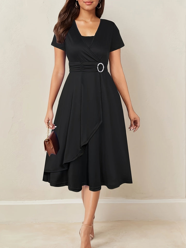 Sophisticated Wedding Guest Maxi Dress in Black