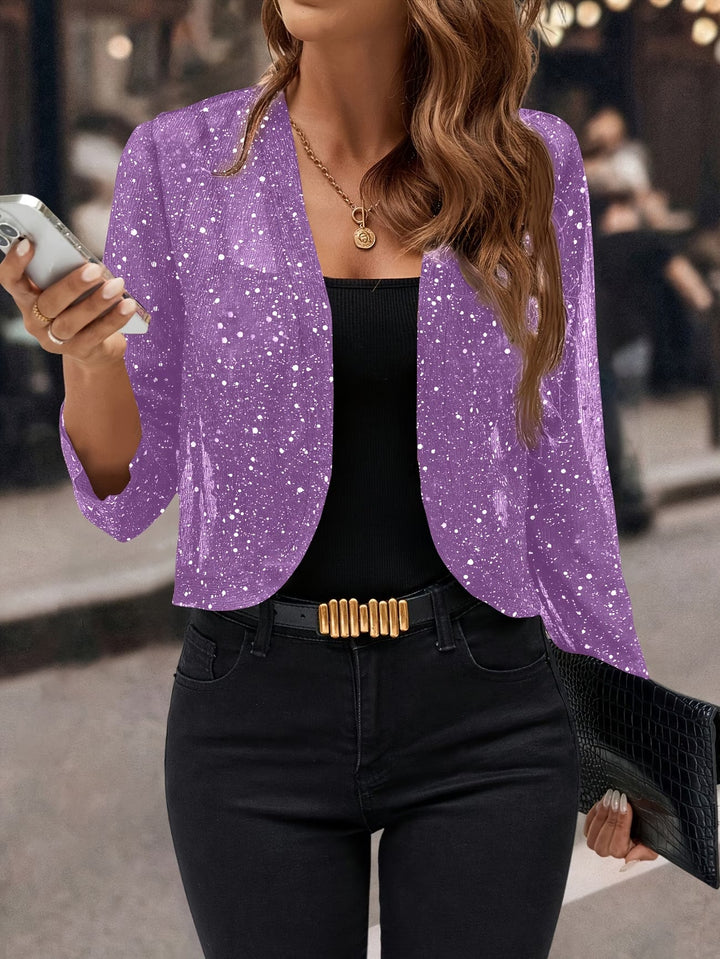 Sparkling Sequin Evening Jacket in Purple