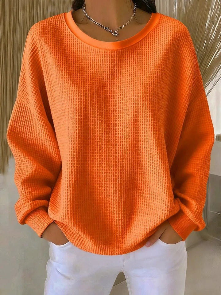 Versatile Comfort-Pullover in Orange