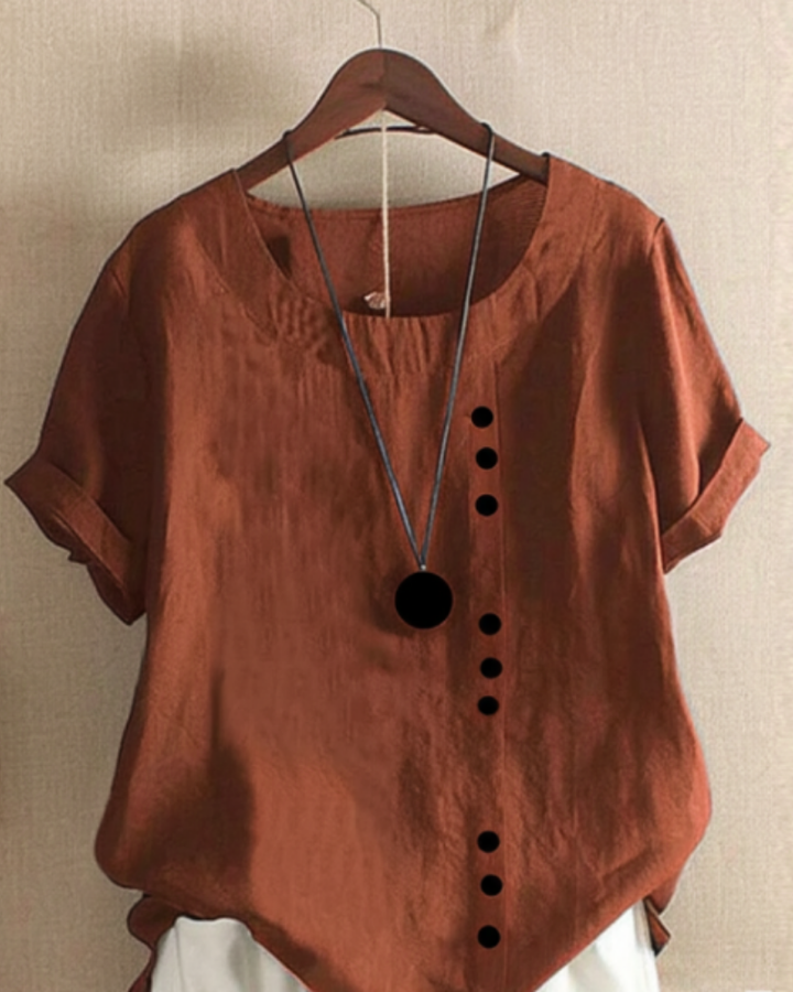 Versatile Longsleeve Blouse for Everyday Wear in Brown