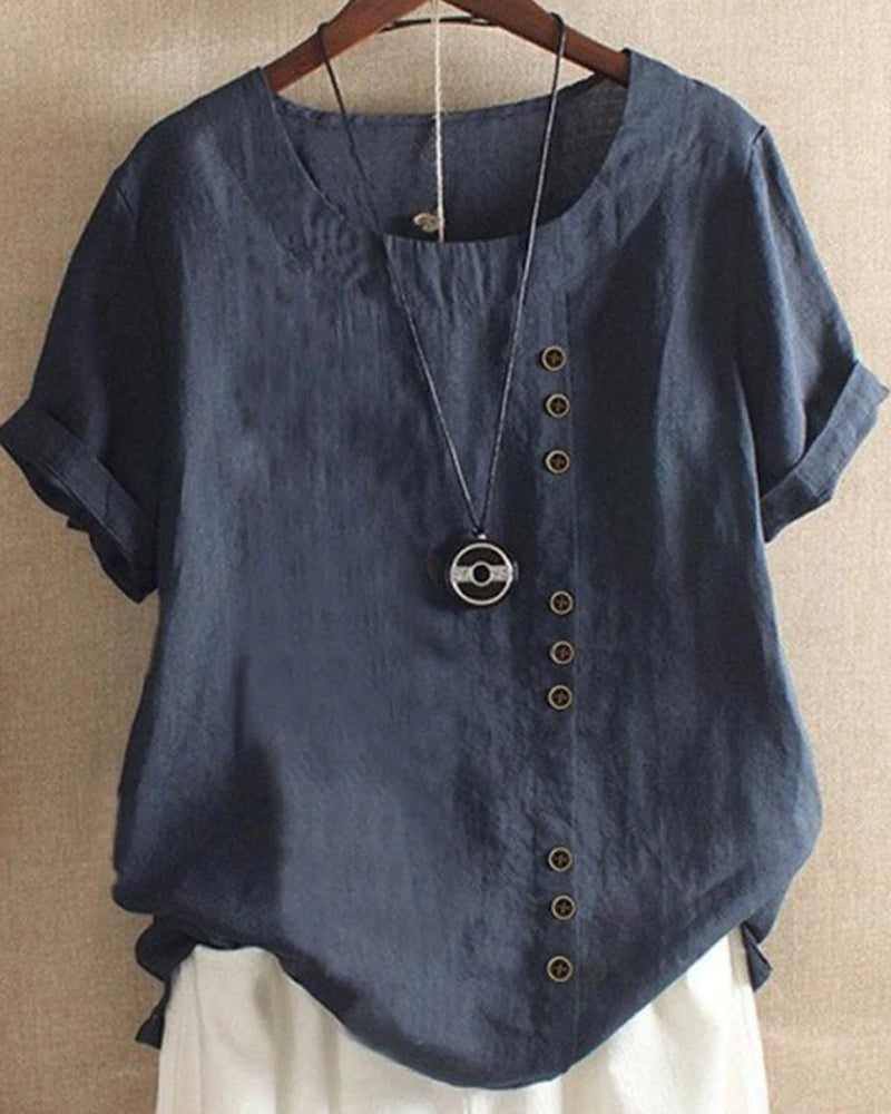 Versatile Longsleeve Blouse for Everyday Wear in Dark Blue