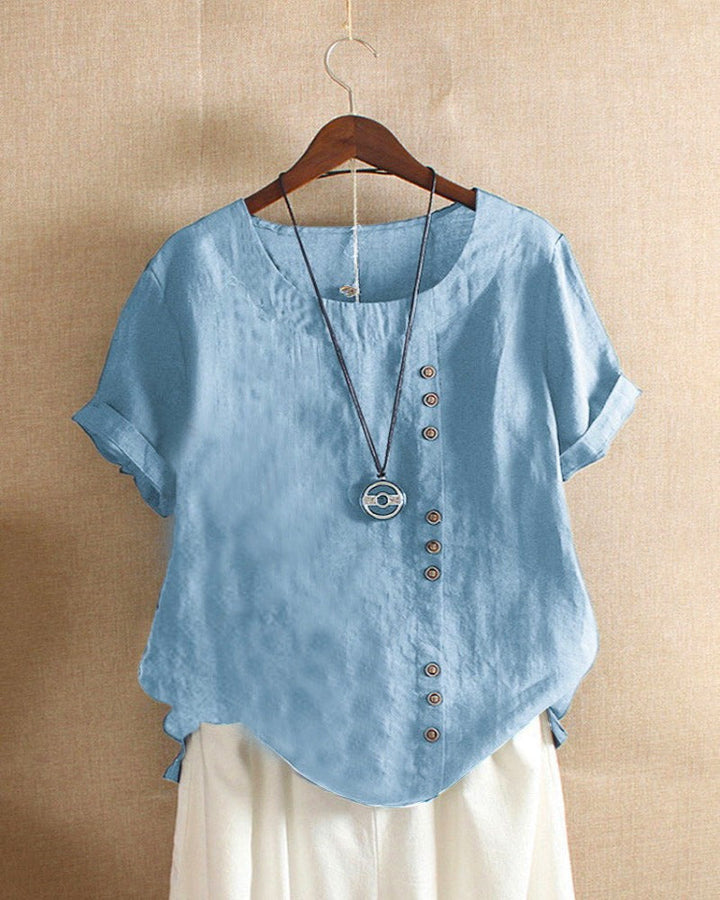 Versatile Longsleeve Blouse for Everyday Wear in Light Blue