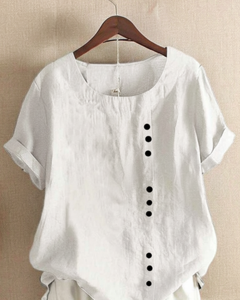 Versatile Longsleeve Blouse for Everyday Wear in White