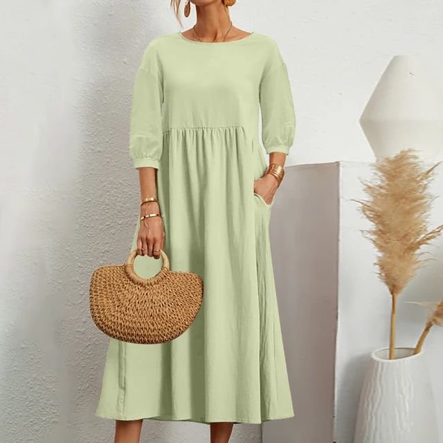 Versatile Spring Maxi Dress in Green