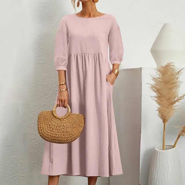 Versatile Spring Maxi Dress in Pink