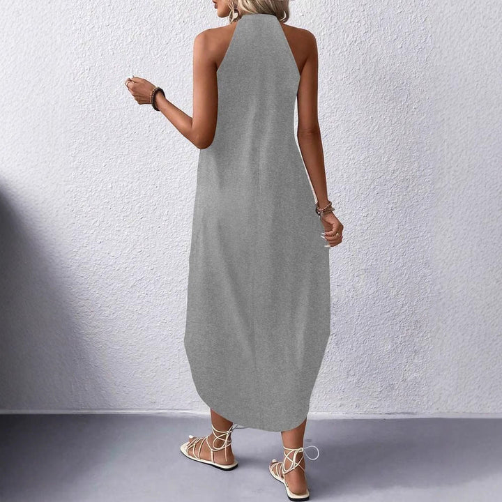 Women's A-Line Halter Maxi Dress (3)