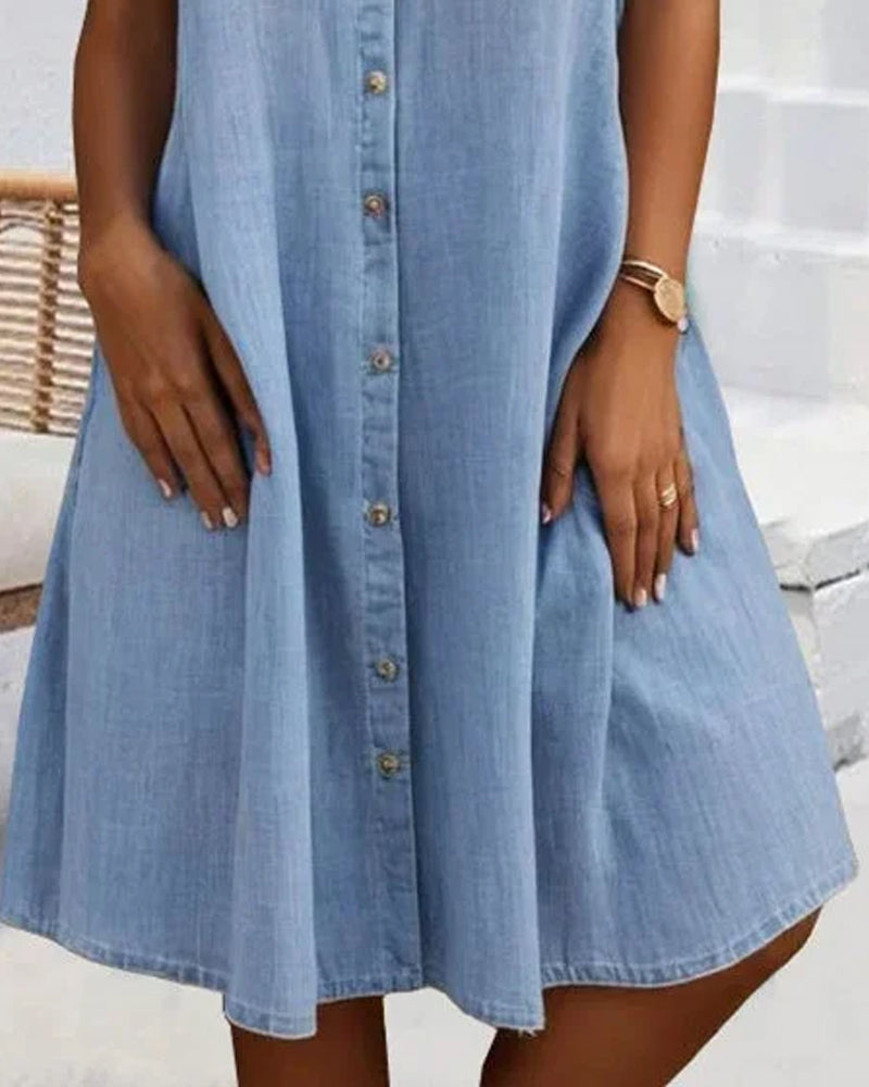 Women's A-Line Midi Dress for Wedding Guests in Blue 1