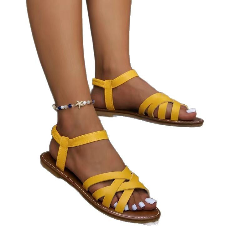 Women's Adjustable Leather Sandals for Summer (6)