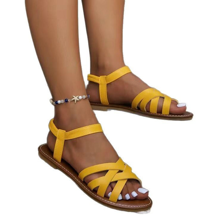 Women's Adjustable Leather Sandals for Summer (6)