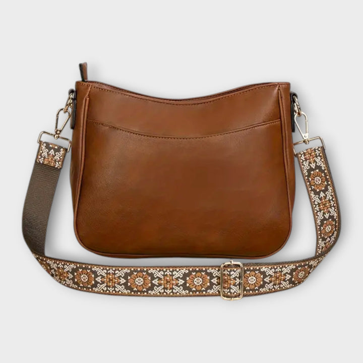 Women's Boho Crossbody Bag with Patterned Strap (2)