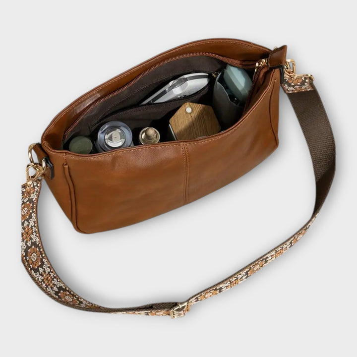 Women's Boho Crossbody Bag with Patterned Strap (3)