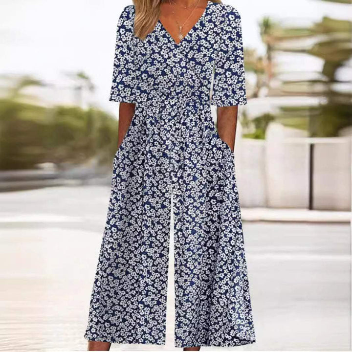 Women's Boho Floral Maxi Jumpsuit (6)