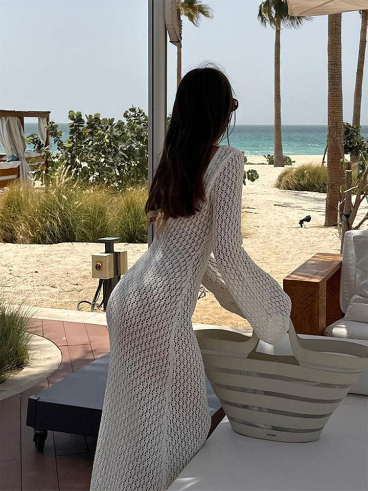 Women's Boho Maxi Summer Dress for the Beach in Light Brown 5