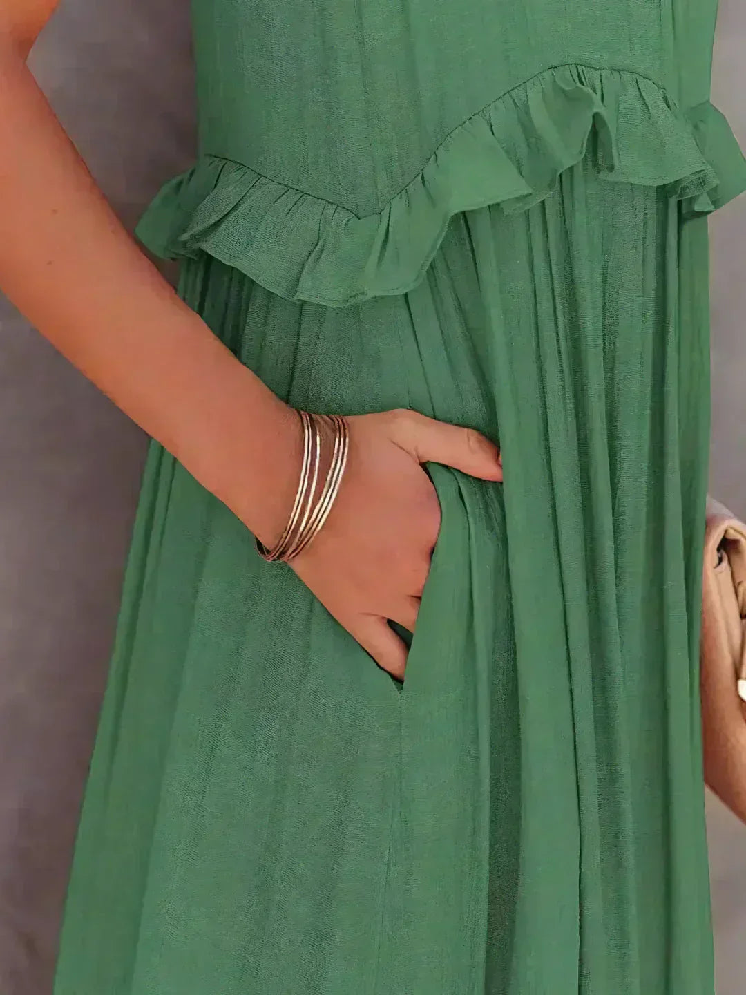 Women's Boho Maxi Summer Dress in Green 5