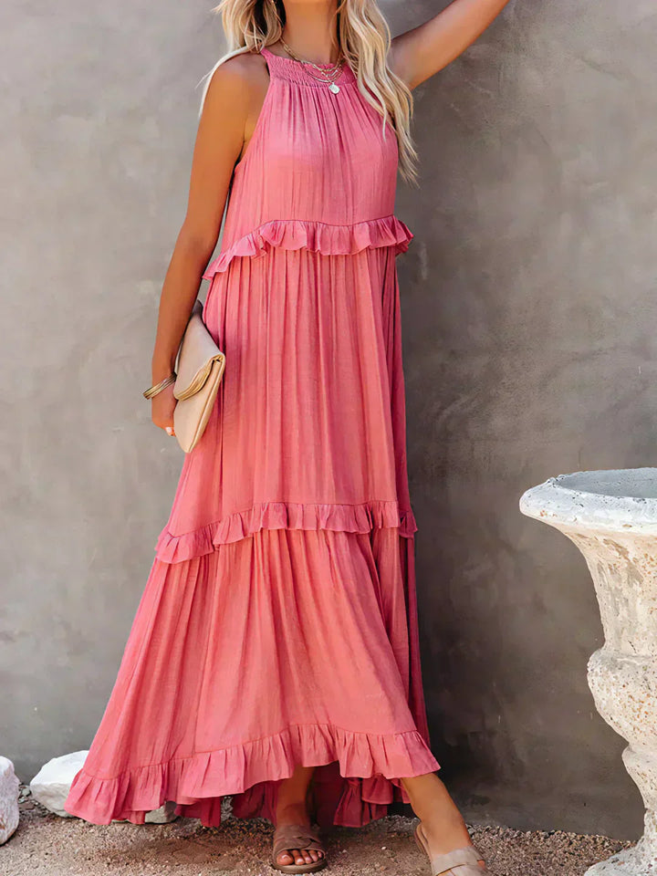 Women's Boho Maxi Summer Dress in Red 3