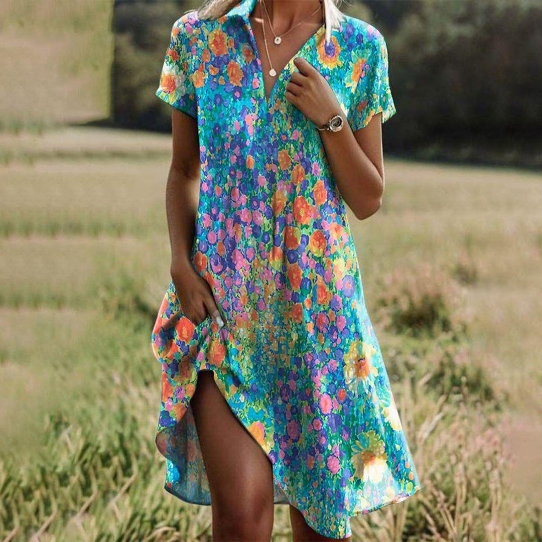 Women's Boho Summer Dress for the Beach in Mehrfarbig