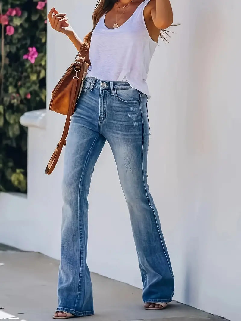 Women's Bootcut Jeans with Stretch (2)
