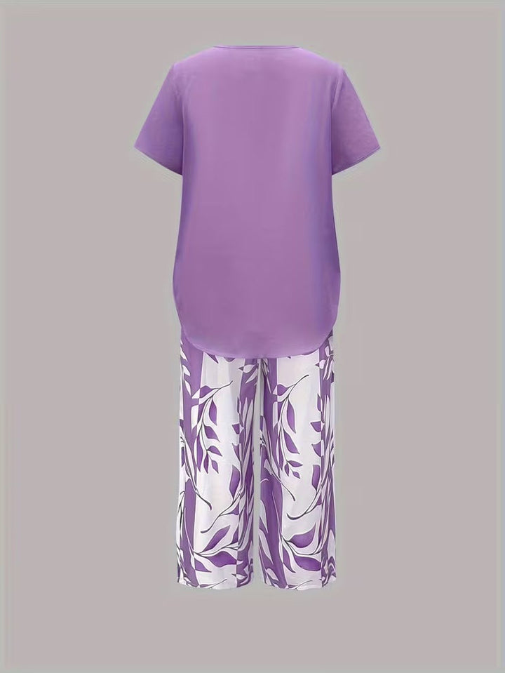Women's Botanical Print Two-Piece Set (10)