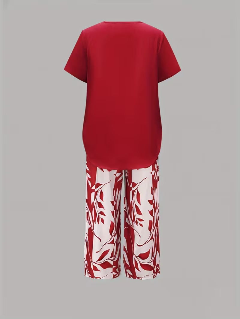 Women's Botanical Print Two-Piece Set (12)