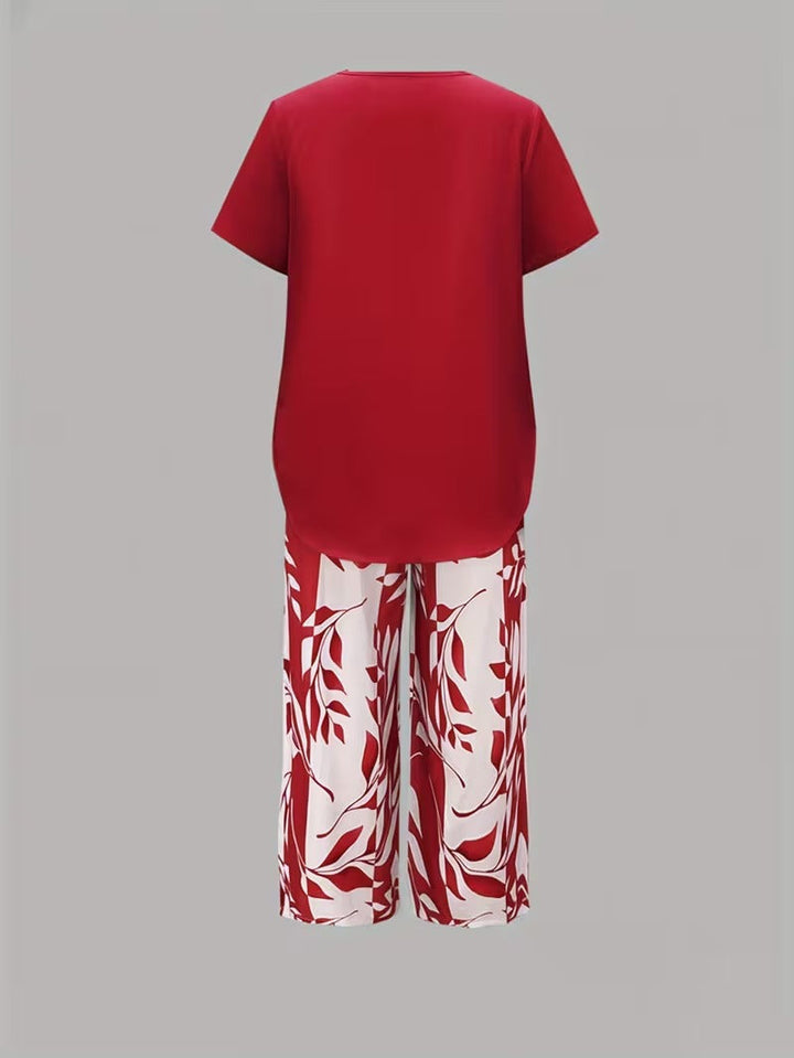 Women's Botanical Print Two-Piece Set (12)