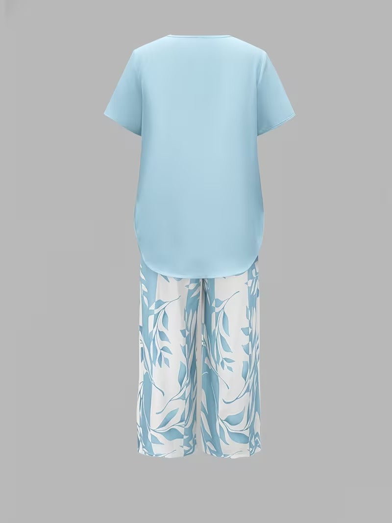 Women's Botanical Print Two-Piece Set (8)