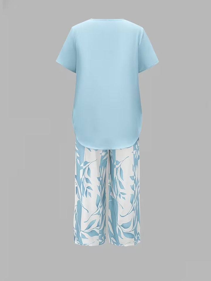 Women's Botanical Print Two-Piece Set (8)