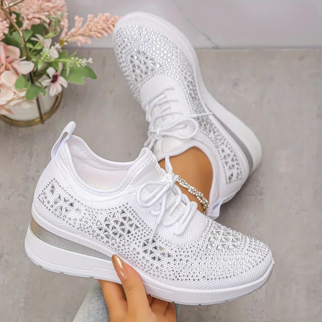 Women's Breathable Orthopedic Knit Sneaker in White