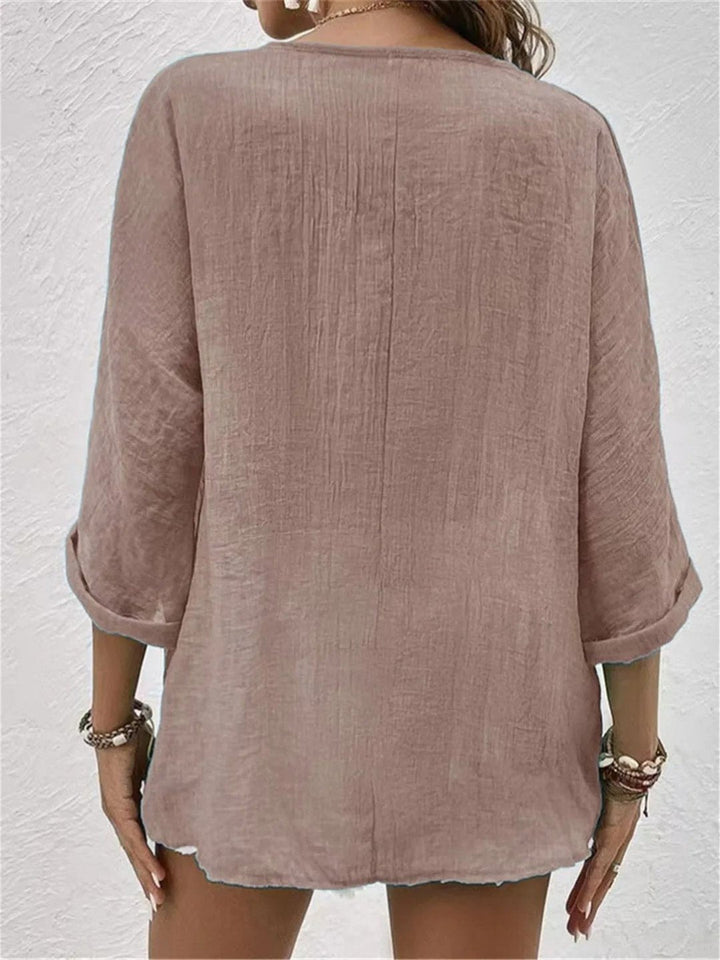 Women's Casual Cotton Crinkle Blouse (10)