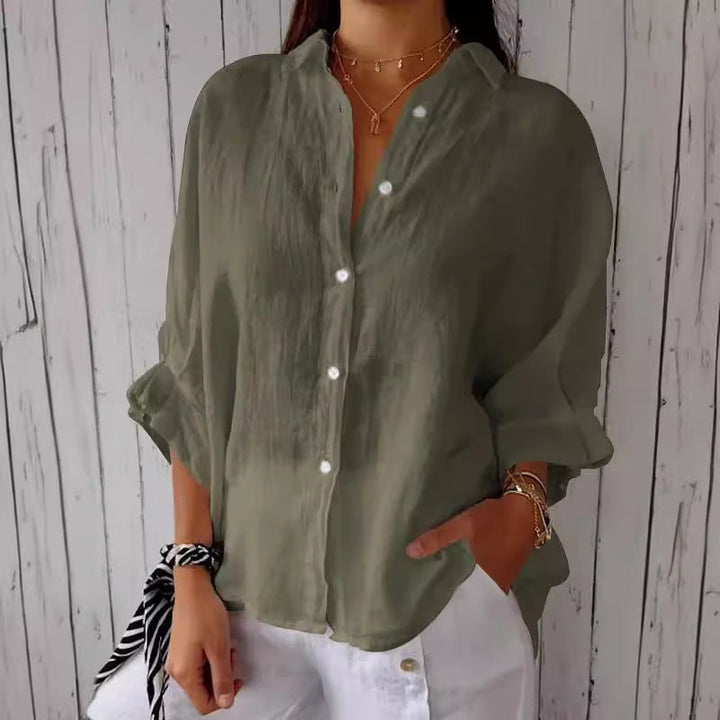 Women's Casual Linen Blouse for Summer (4)