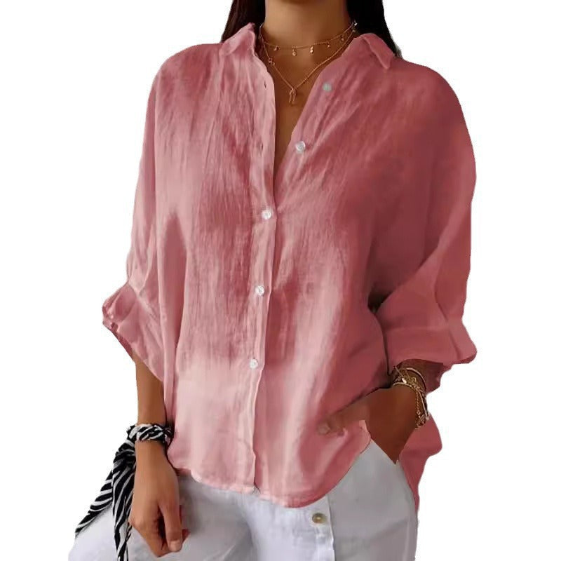 Women's Casual Linen Blouse for Summer (5)