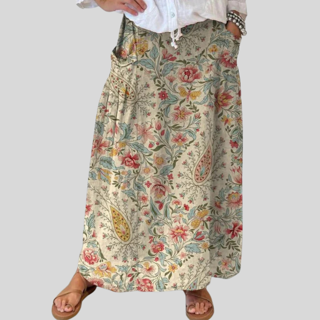 Women's Casual Linen Skirt for Summer