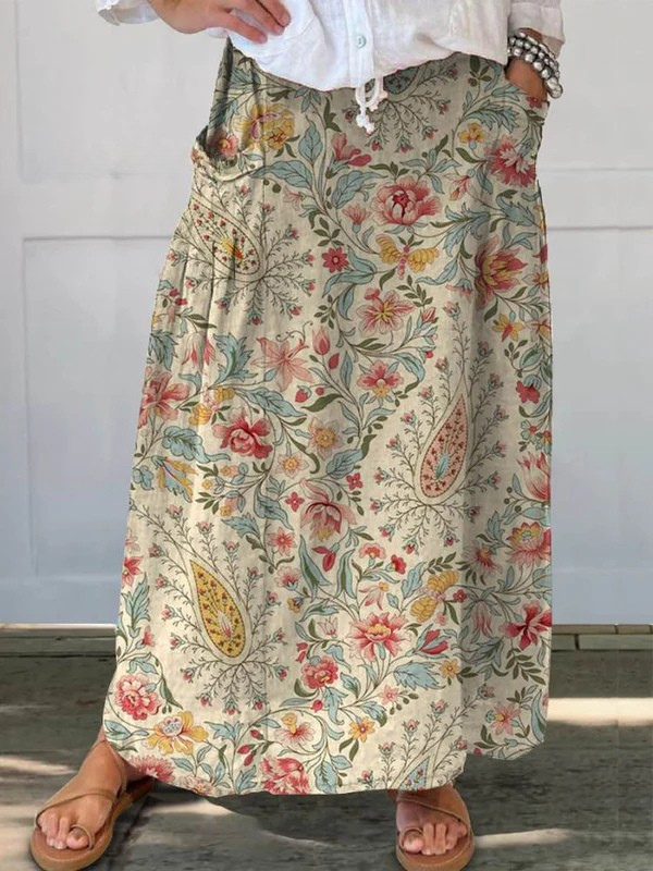 Women's Casual Linen Skirt for Summer (2)