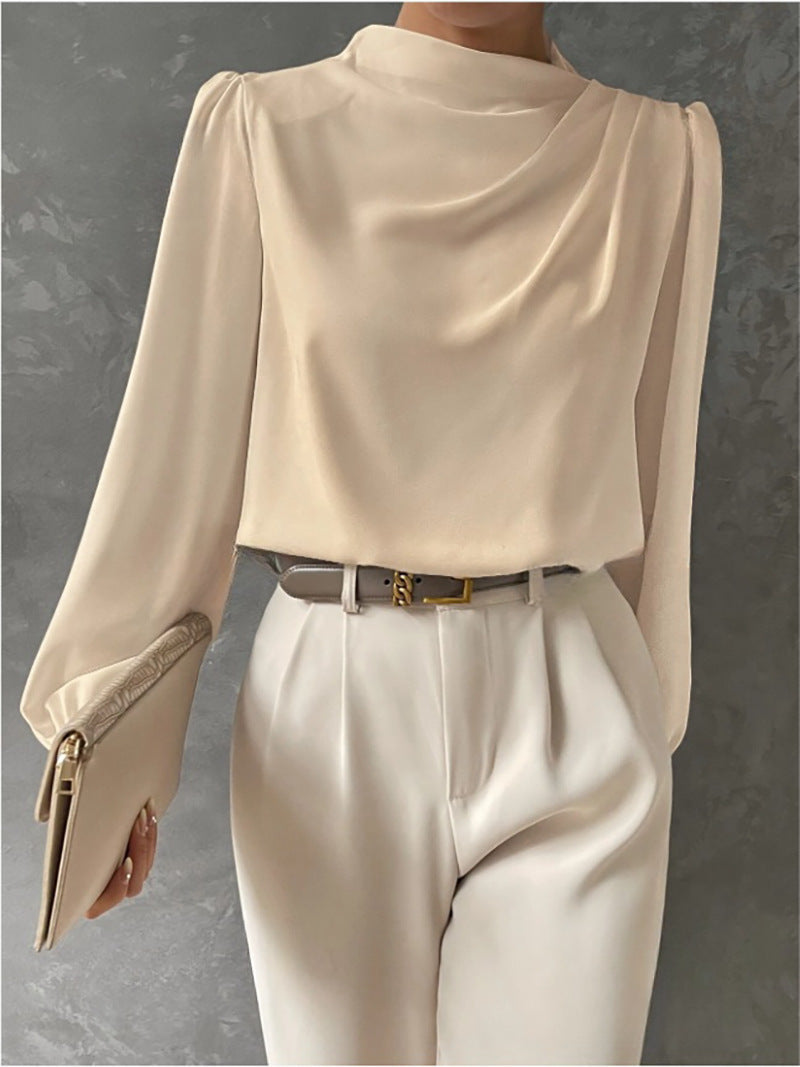 Women's Casual Longsleeve Blouse for Summer in Eierschale