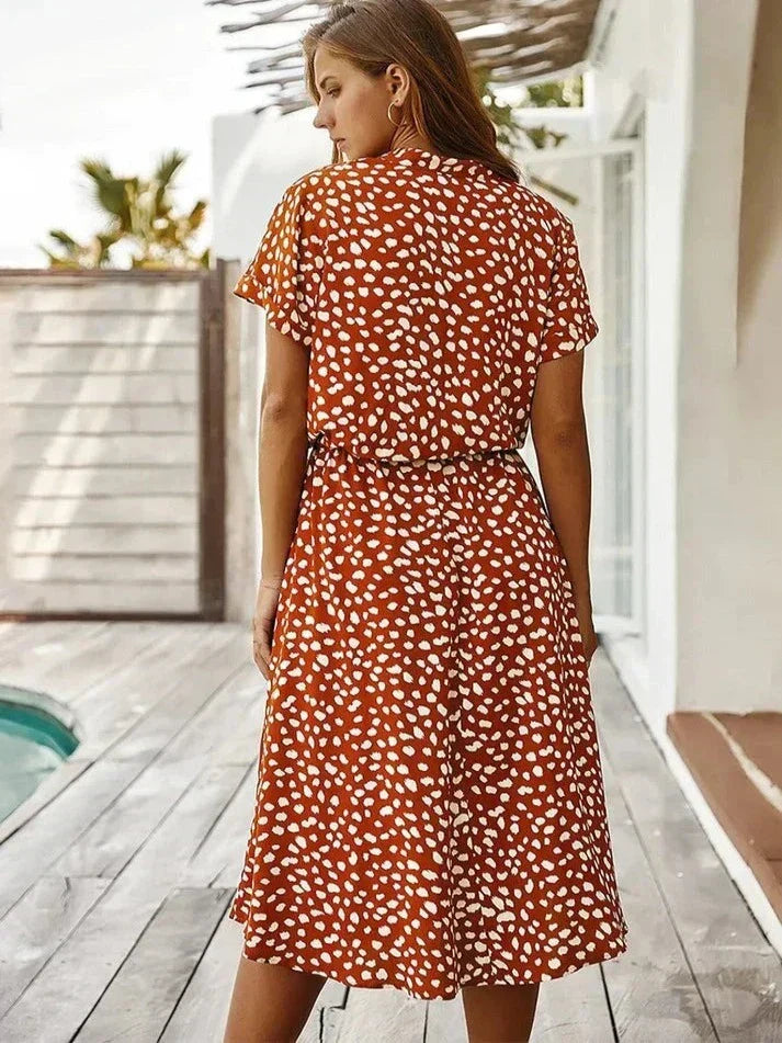 Women's Casual Polka Dot Dress for Summer (10)