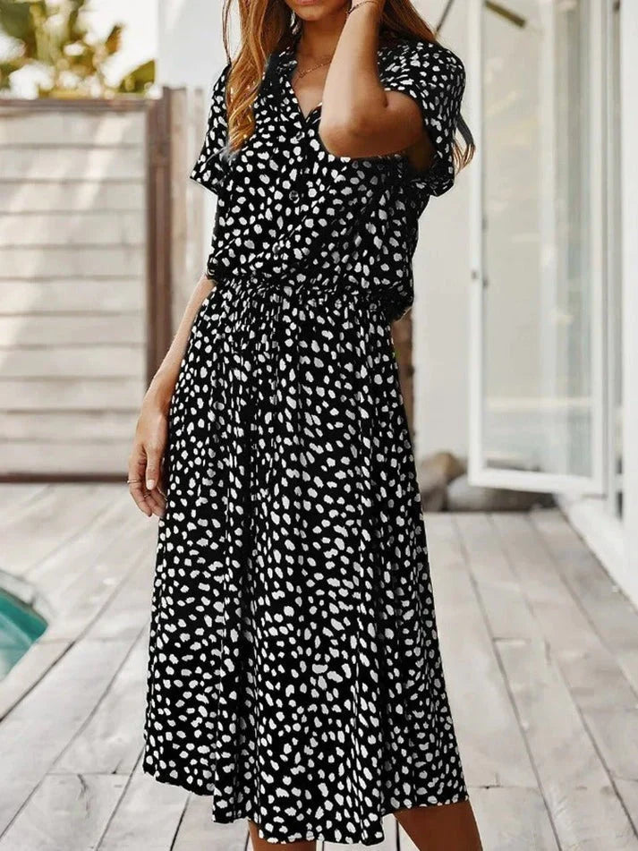 Women's Casual Polka Dot Dress for Summer (3)