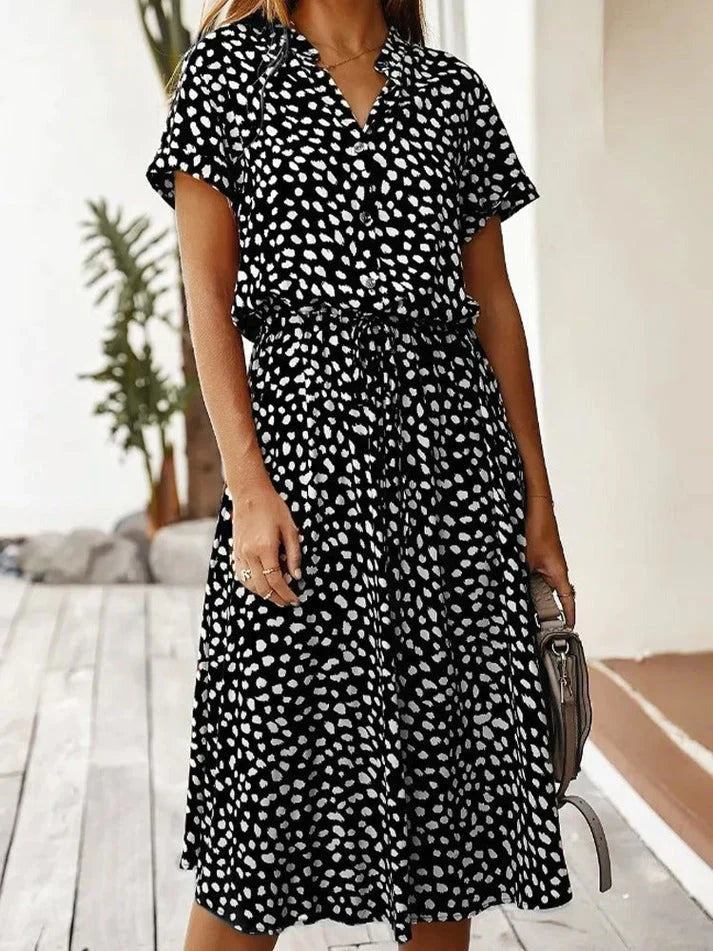 Women's Casual Polka Dot Dress for Summer (4)