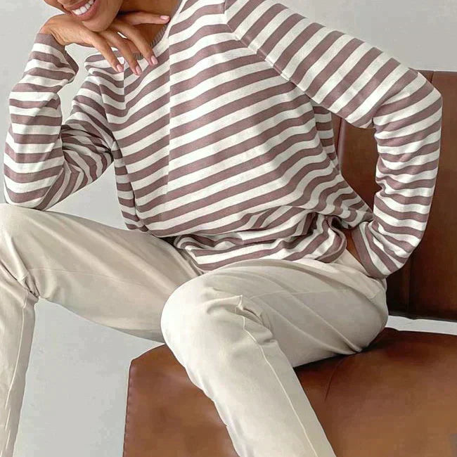 Women's Casual Striped Longsleeve Shirt (3)