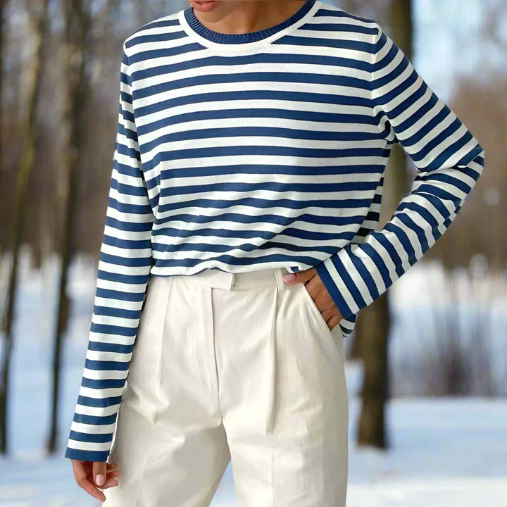 Women's Casual Striped Longsleeve Shirt (4)