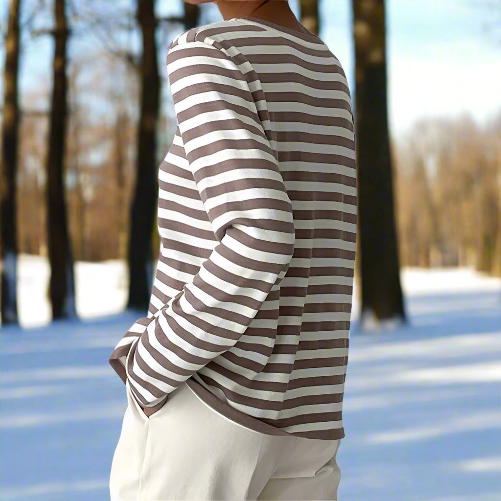 Women's Casual Striped Longsleeve Shirt (9)