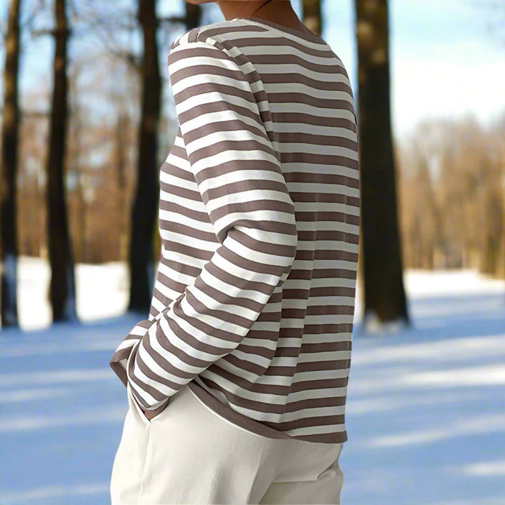 Women's Casual Striped Longsleeve Shirt (9)