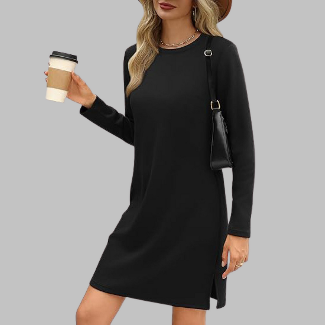 Women's Chic Mini Evening Dress in Black