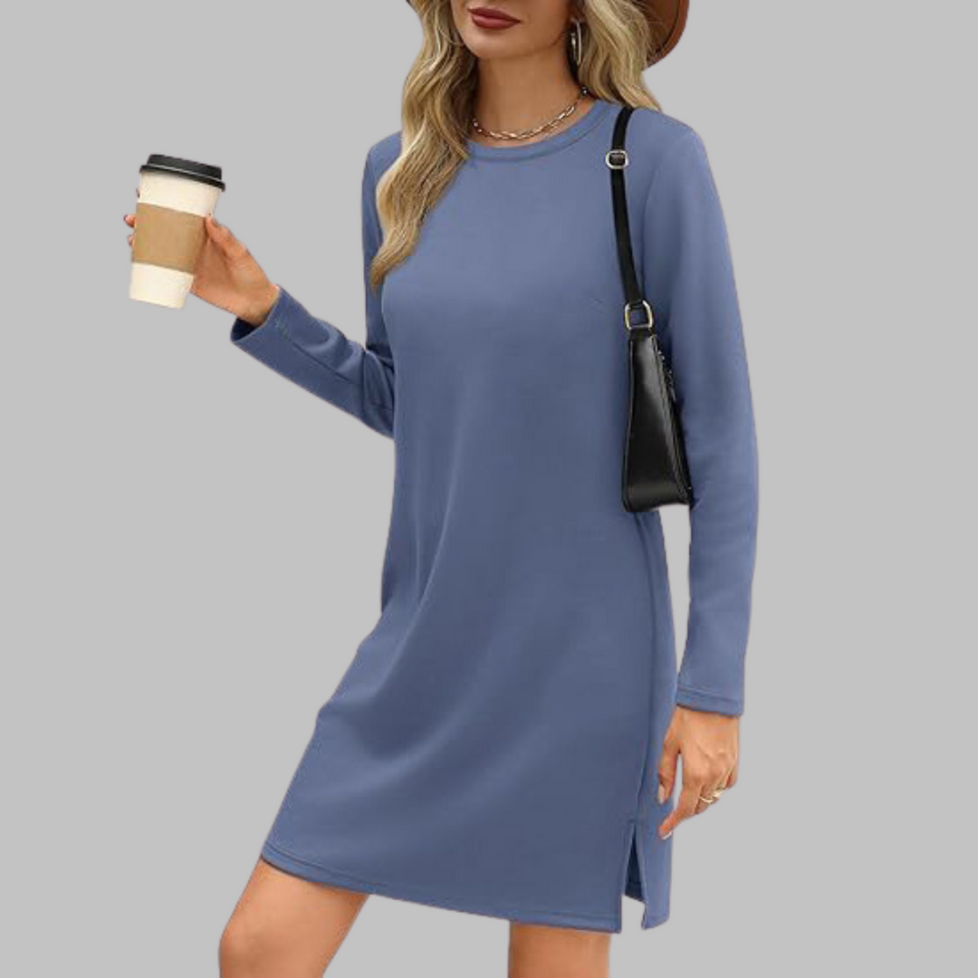 Women's Chic Mini Evening Dress in Blue