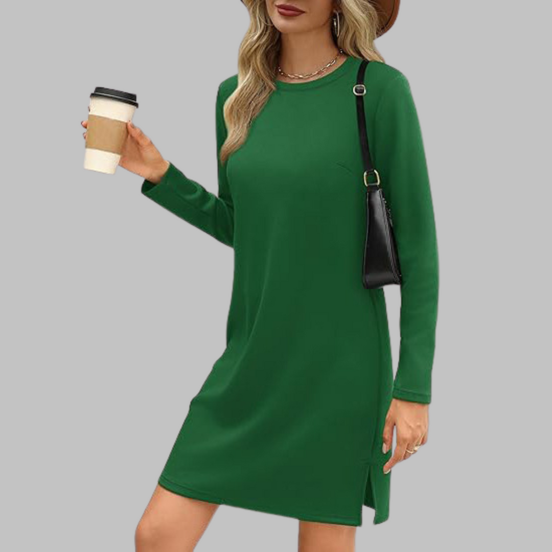 Women's Chic Mini Evening Dress in Green