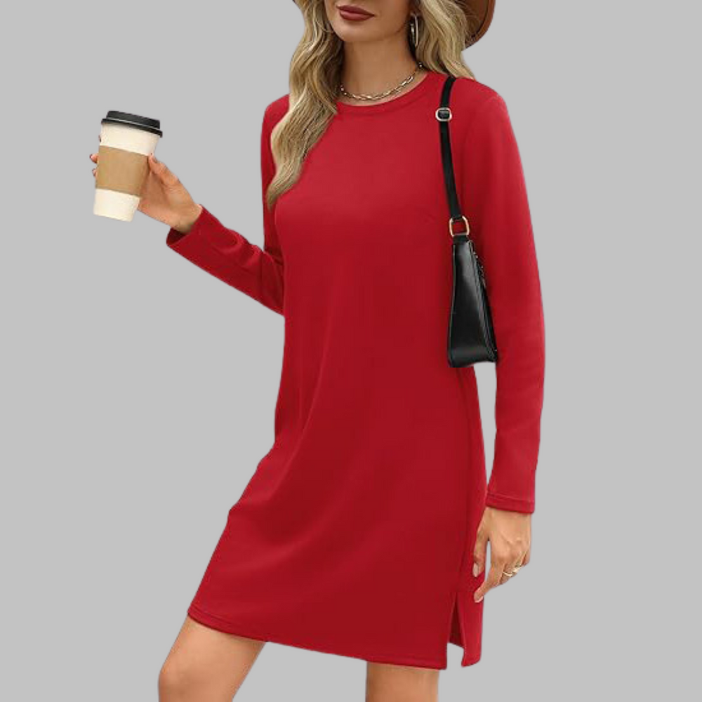 Women's Chic Mini Evening Dress in Red