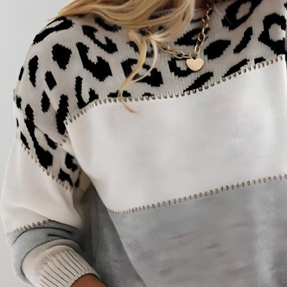 Women's Chic Patterned Knit Pullover (2)