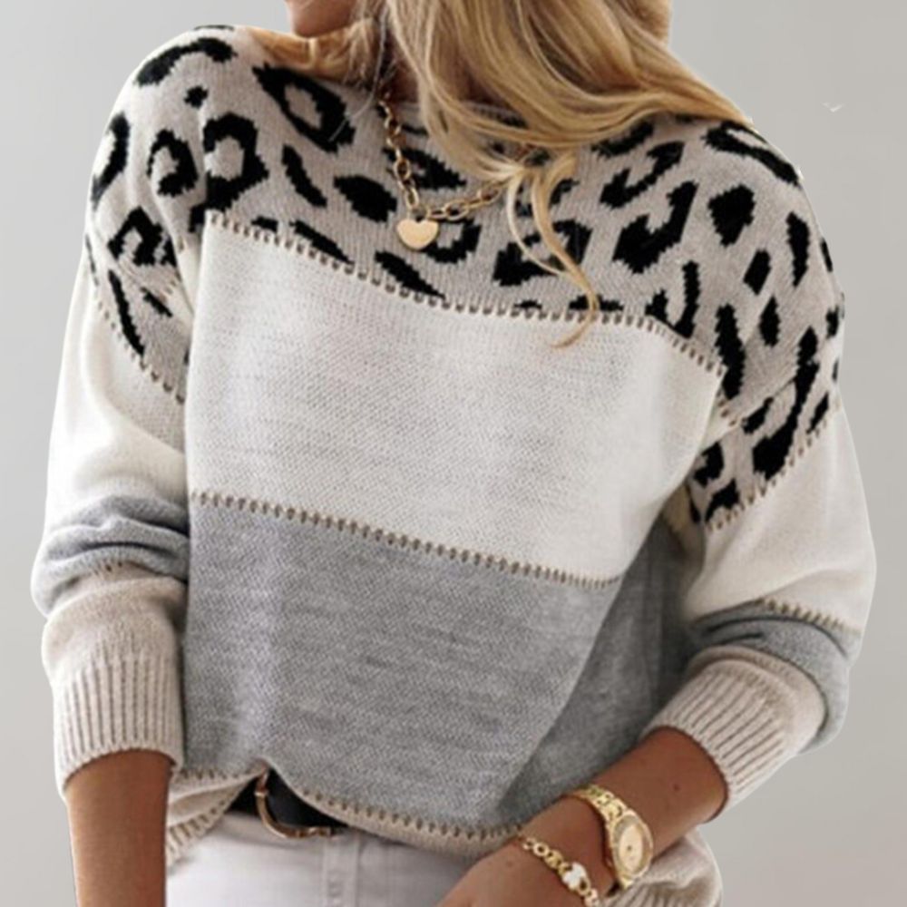 Women's Chic Patterned Knit Pullover (3)