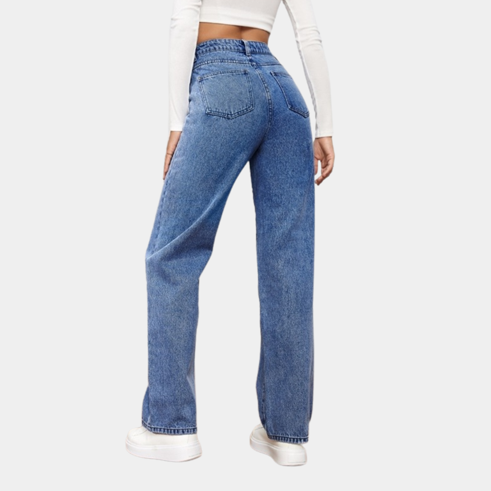 Women's Classic High-Waist Straight-Leg Jeans (2)